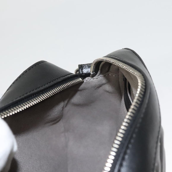 Stella MacCartney Star Chain Shoulder Bag Leather Black Silver Auth BA1584