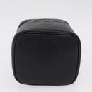 CHANEL Vanity Hand Bag Caviar Skin Black Gold CC Auth BA15842V-10
