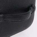 CHANEL Vanity Hand Bag Caviar Skin Black Gold CC Auth BA15842V-8