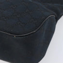 GUCCI GG Canvas Jackie Hand Bag Black Gold 145817 Auth BA15843V-10