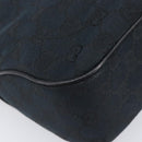 GUCCI GG Canvas Jackie Hand Bag Black Gold 145817 Auth BA15843V-11