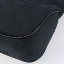 GUCCI GG Canvas Jackie Hand Bag Black Gold 145817 Auth BA15843V-12