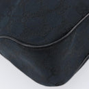 GUCCI GG Canvas Jackie Hand Bag Black Gold 145817 Auth BA15843V-13