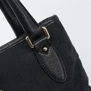 GUCCI GG Canvas Jackie Hand Bag Black Gold 145817 Auth BA15843V-14