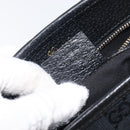 GUCCI GG Canvas Jackie Hand Bag Black Gold 145817 Auth BA15843V-23