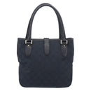 GUCCI GG Canvas Jackie Hand Bag Black Gold 145817 Auth BA15843V-3