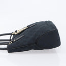 GUCCI GG Canvas Jackie Hand Bag Black Gold 145817 Auth BA15843V-5