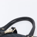 GUCCI GG Canvas Jackie Hand Bag Black Gold 145817 Auth BA15843V-8