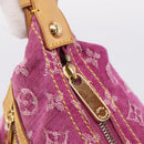LOUIS VUITTON Monogram Denim Buggy PM Bag Fuchsia pink M95212 LV Auth BA15845SAV-17