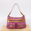 LOUIS VUITTON Monogram Denim Buggy PM Bag Fuchsia pink M95212 LV Auth BA15845SAV-12