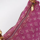 LOUIS VUITTON Monogram Denim Buggy PM Bag Fuchsia pink M95212 LV Auth BA15845SAV-6