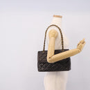 CHANEL Matelasse Chain Shoulder Bag Lamb Skin Black Gold CC Auth BA15847V-31