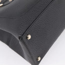 GUCCI Hand Bag Leather Black Gold 131325 Auth BA15848V-13