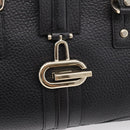 GUCCI Hand Bag Leather Black Gold 131325 Auth BA15848V-14