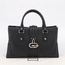 GUCCI Hand Bag Leather Black Gold 131325 Auth BA15848V-26