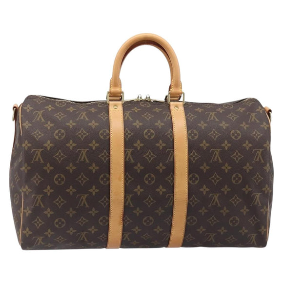 LOUIS VUITTON Monogram Keepall Bandouliere 45 Boston Bag M41418 LV Auth BA15849A