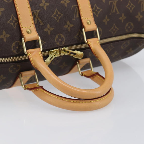 LOUIS VUITTON Monogram Keepall Bandouliere 45 Boston Bag M41418 LV Auth BA15849A