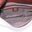 FENDI Mamma Baguette Shoulder Bag Beads Pink Silver Auth BA15851SAV-10
