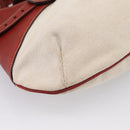 GUCCI Horsebit Shoulder Bag Canvas Ivory Gold 137592 Auth BA15852A-11