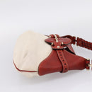 GUCCI Horsebit Shoulder Bag Canvas Ivory Gold 137592 Auth BA15852A-5