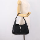 GUCCI GG Canvas Shoulder Bag Black Silver 001 3306 Auth BA15854V-23