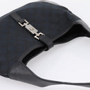 GUCCI GG Canvas Shoulder Bag Black Silver 001 3306 Auth BA15854V-6