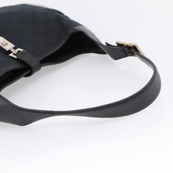 GUCCI GG Canvas Shoulder Bag Black Silver 001 3306 Auth BA15854V