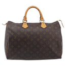 LOUIS VUITTON Monogram Speedy 35 Hand Bag M41524 LV Auth BA15856A-2