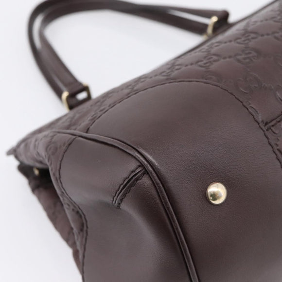 GUCCI GG Canvas Guccissima Tote Bag Brown Gold 257068 Auth BA15857V