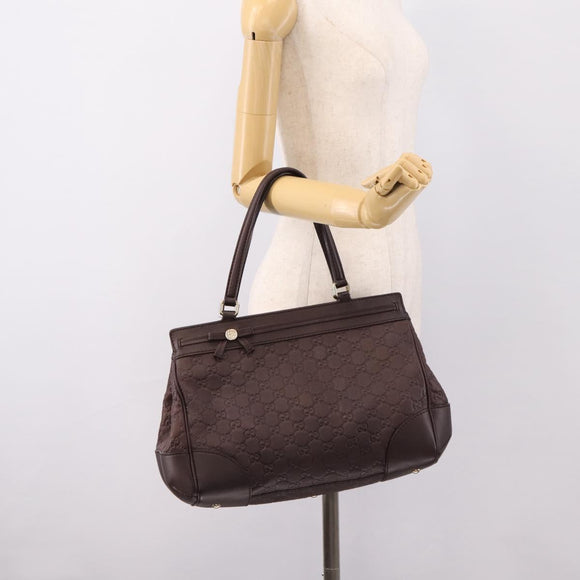 GUCCI GG Canvas Guccissima Tote Bag Brown Gold 257068 Auth BA15857V