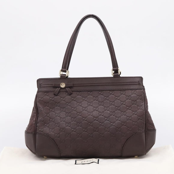 GUCCI GG Canvas Guccissima Tote Bag Brown Gold 257068 Auth BA15857V