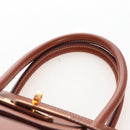 HERMES Birkin 35 Hand Bag Taurillon Leather Brown Gold Auth BA15860SM-11