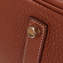 HERMES Birkin 35 Hand Bag Taurillon Leather Brown Gold Auth BA15860SM-16