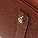 HERMES Birkin 35 Hand Bag Taurillon Leather Brown Gold Auth BA15860SM-24