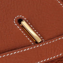 HERMES Birkin 35 Hand Bag Taurillon Leather Brown Gold Auth BA15860SM-25