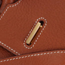HERMES Birkin 35 Hand Bag Taurillon Leather Brown Gold Auth BA15860SM-23