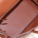 HERMES Birkin 35 Hand Bag Taurillon Leather Brown Gold Auth BA15860SM-28