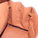 HERMES Birkin 35 Hand Bag Taurillon Leather Brown Gold Auth BA15860SM-29