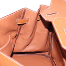 HERMES Birkin 35 Hand Bag Taurillon Leather Brown Gold Auth BA15860SM-30