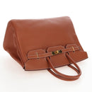 HERMES Birkin 35 Hand Bag Taurillon Leather Brown Gold Auth BA15860SM-6