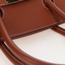 HERMES Birkin 35 Hand Bag Taurillon Leather Brown Gold Auth BA15860SM-15