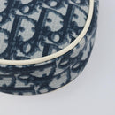 Christian Dior Trotter Canvas Saddle Pouch PVC Navy Silver Auth BA15861V-12