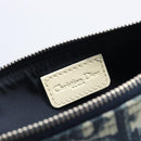 Christian Dior Trotter Canvas Saddle Pouch PVC Navy Silver Auth BA15861V-17