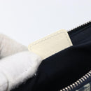 Christian Dior Trotter Canvas Saddle Pouch PVC Navy Silver Auth BA15861V-21