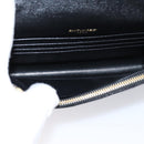 Saint Laurent Chain Shoulder Bag Leather Black Gold Auth BA15862M-17