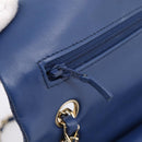 CHANEL Matelasse 23 Chain Shoulder Bag Lamb Skin Blue Gold CC Auth BA15863SAM-17