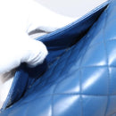 CHANEL Matelasse 23 Chain Shoulder Bag Lamb Skin Blue Gold CC Auth BA15863SAM-26