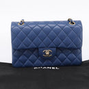 CHANEL Matelasse 23 Chain Shoulder Bag Lamb Skin Blue Gold CC Auth BA15863SAM-30