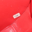 CHANEL Matelasse Round Vanity Hand Bag Patent leather Red Gold CC Auth BA15864SM-20
