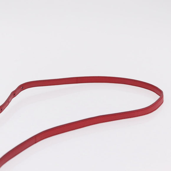Miu Miu Chain Shoulder Bag Leather 2way Red Gold Auth BA15865M